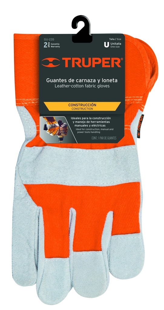GUANTESDE TELA CARNAZA REFORZADA 14245 TRUPER